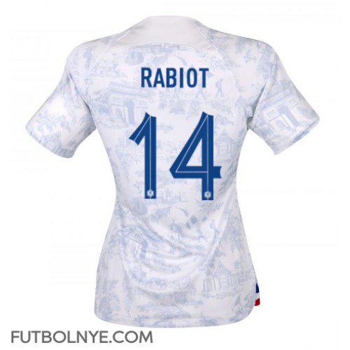 Camiseta Francia Adrien Rabiot #14 Visitante Equipación para mujer Mundial 2022 manga corta